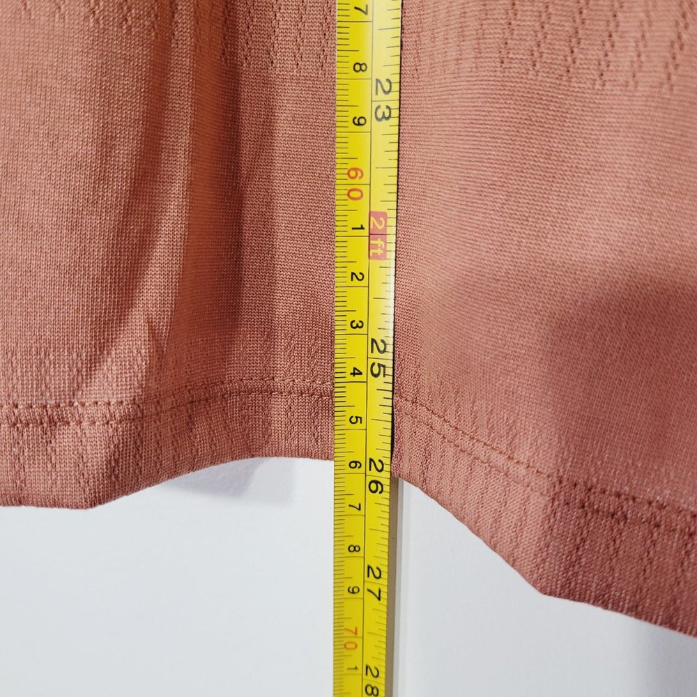 Shambhala Long Sleeve Hooded Athletic Running Shirt Top Muted Peach Pink XL - Picture 9 of 11